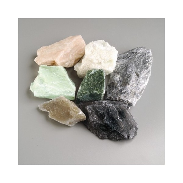 Stéatite, Pierre tendre de couleurs assortis, 1,5 kg, pierre à savon - Photo n°2