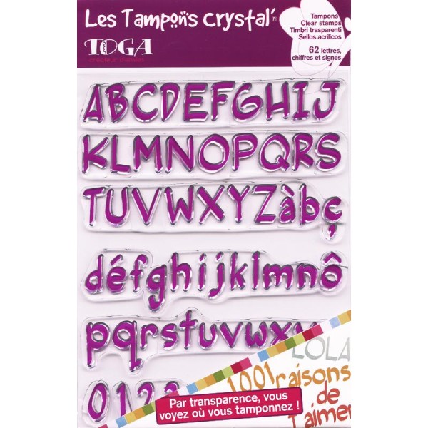 Tampons crystal Grand Alphabet x 62 - Photo n°1