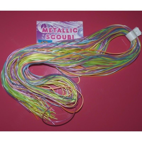 Lot de 35 fils de scoubidous métalliques multicolores, 2 mm x 2 m - Photo n°1