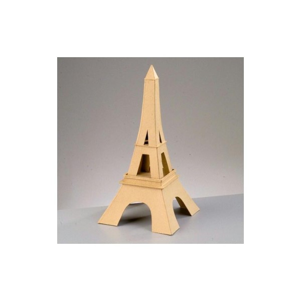 Tour Eiffel en papier mâché, Hauteur 20 cm x Base 10 cm - Photo n°2
