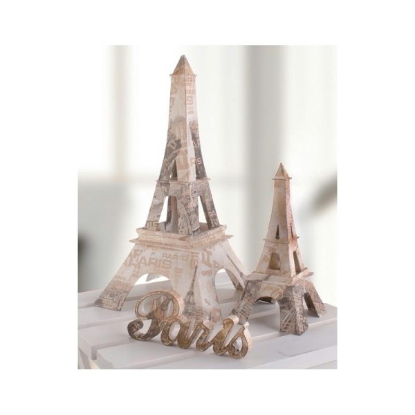Tour Eiffel en papier mâché, Hauteur 20 cm x Base 10 cm - Photo n°3