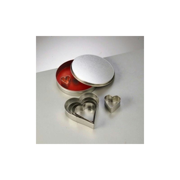 Emporte-pièces en inox, Assortiment de 7 Coeurs, taille de 2,5 à 10 cm - Photo n°1