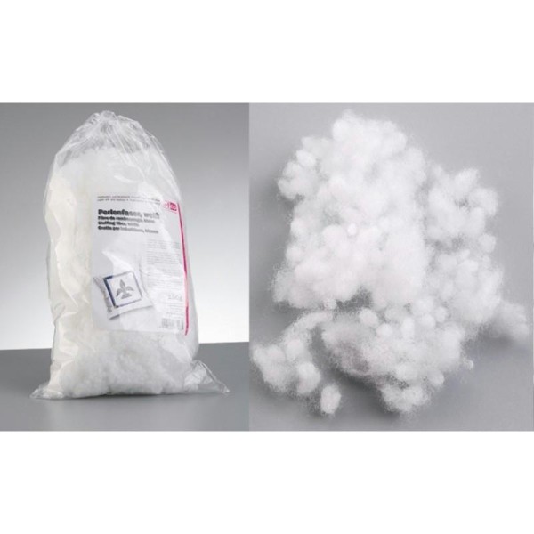 Fibre de rembourrage blanche, 150 g, Neige artificielle 100% polyester - Photo n°1