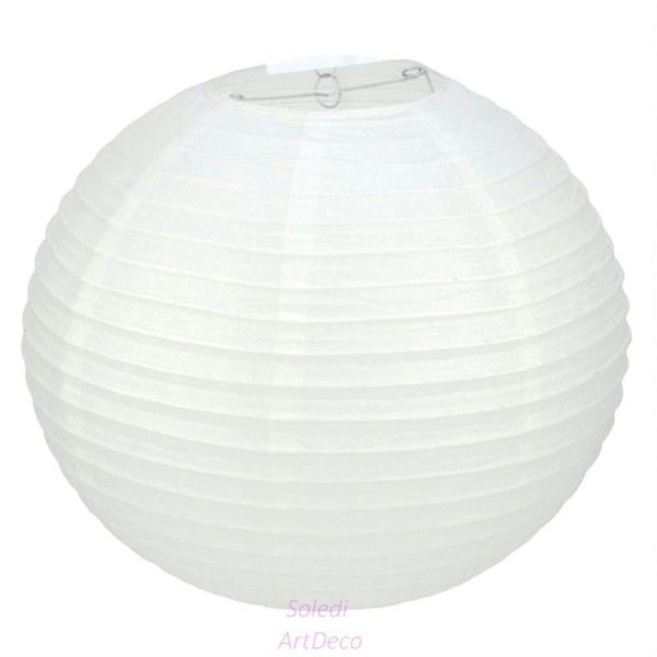 Lampion boule géante, Lanterne japonaise en papier blanc, 50 cm, à suspendre ou à poser - Photo n°1