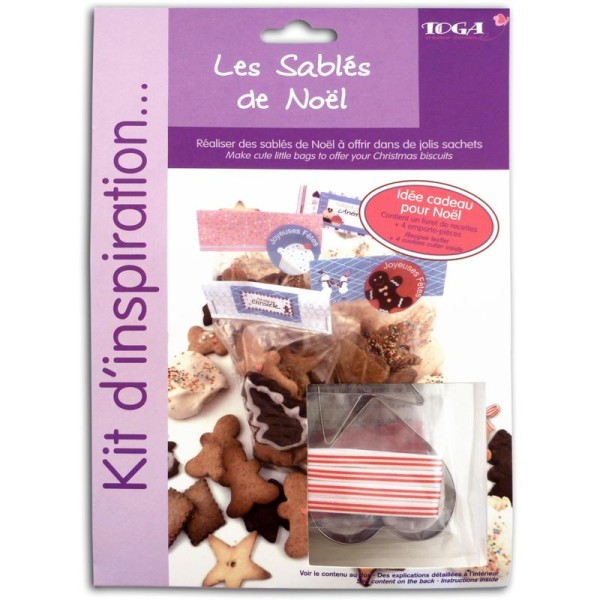 Kit scrapbooking Emballage cadeau pour sablés de Noël - Photo n°1