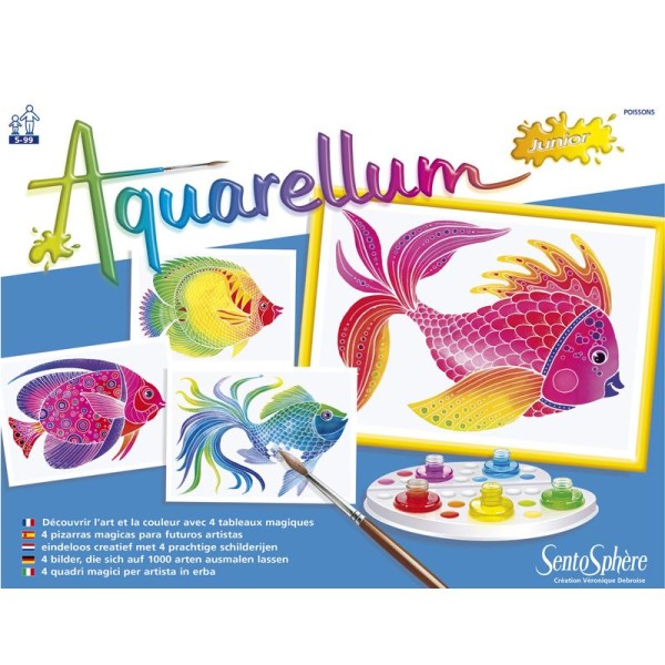 Jeu créatif Aquarellum Junior Poissons - Photo n°2