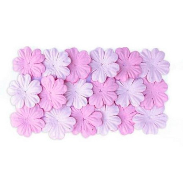 20 mini fleurs blossoms en papier SCRAPBERRY'S ROSE - Photo n°1