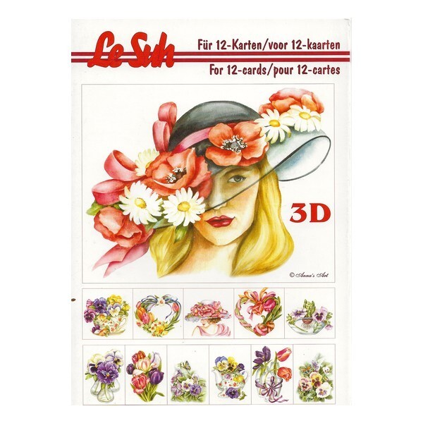 Livre feuilles 3D A5  découpage collage carterie 12 motifs FLEURS DE PRINTEMPS - Photo n°1