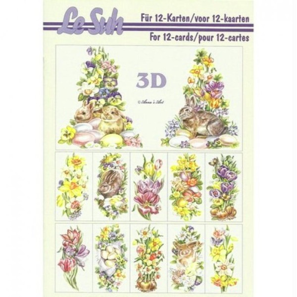 Livre feuilles 3D A5  découpage collage carterie 12 motifs Pâques - Photo n°1