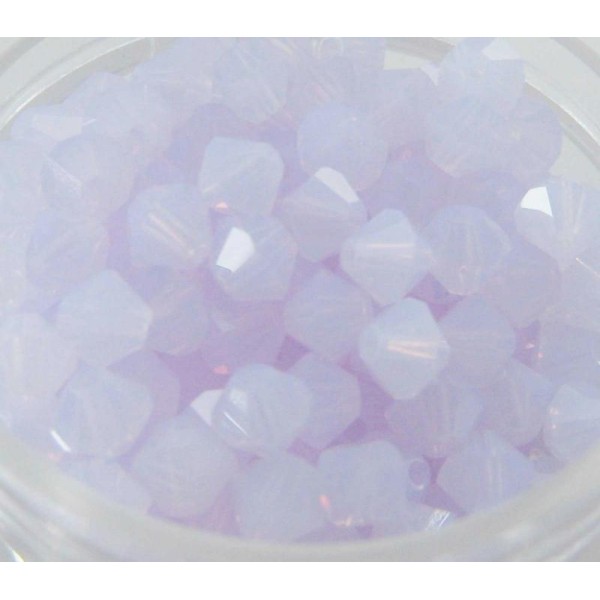 Lot 20 Toupies Cristal Swarovski Violet Opal - 4 mm - Photo n°1