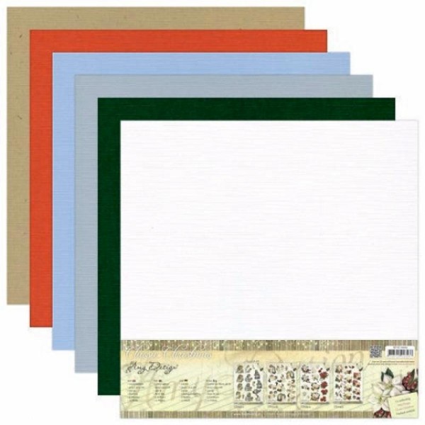 12 cartons en fibres de lin 30.5 x 30.5 cm AMY DESIGN CLASSIC CHRISTMAS - Photo n°1