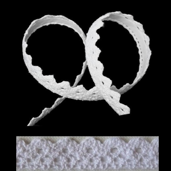 1 Ruban adhésif masking tape crochet dentelle BLANC - Photo n°1