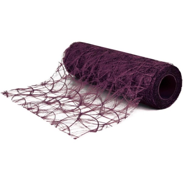 Chemin de table soie de fibre 30 cm lilas foncé rouleau 5 m - Photo n°1