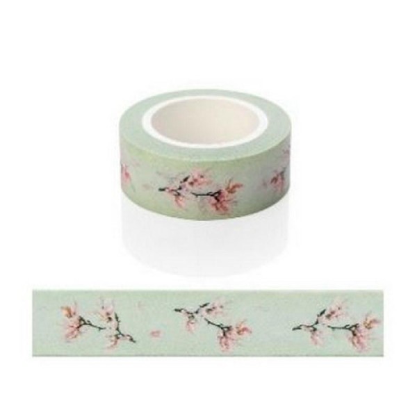 Washi Tape Masking Tape ruban adhésif scrapbooking FLEUR ROSE - Photo n°1