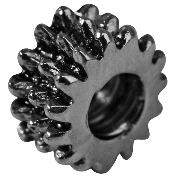 Perle métal ciselé Engrenage 9 mm - Photo n°1