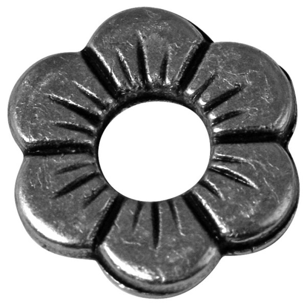 Perle métal ciselé Fleur 12 mm - Photo n°1