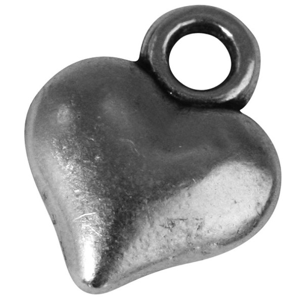 Pendentif breloque Coeur en métal 14 mm - Photo n°1