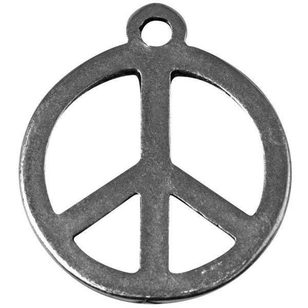 Pendentif breloque Symbole Peace en métal 24 mm - Photo n°1