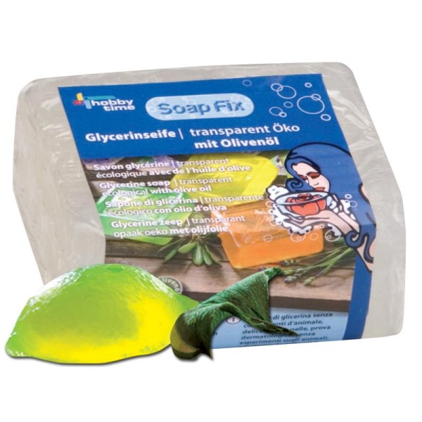 Savon glycérine écologique transparent à l'huile d'olive 500g - Photo n°1