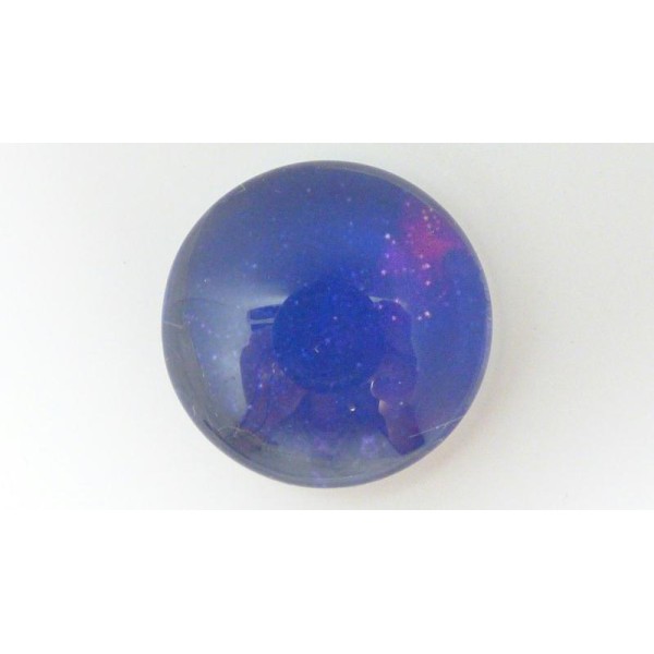 2 Cabochon En Verre Bleu Galaxie Univers 20mm N°15 - Photo n°1