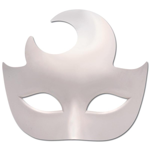 Masque de carnaval plastique Demi-lune 16 cm - Photo n°1