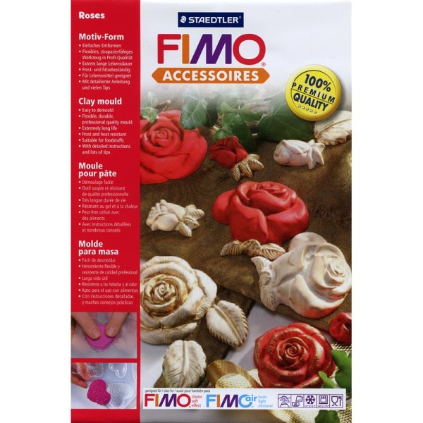 Moule pour FIMO Roses x 7 - Photo n°1