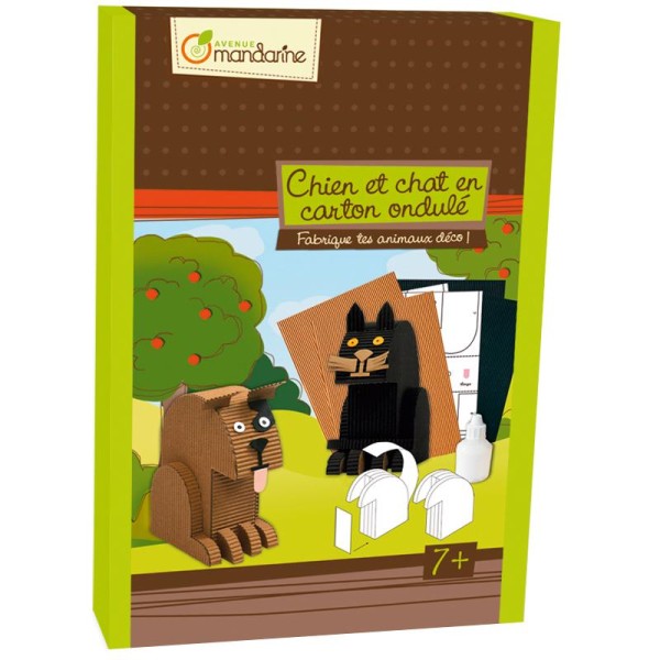 Kit créatif Chien et chat en carton - Photo n°1