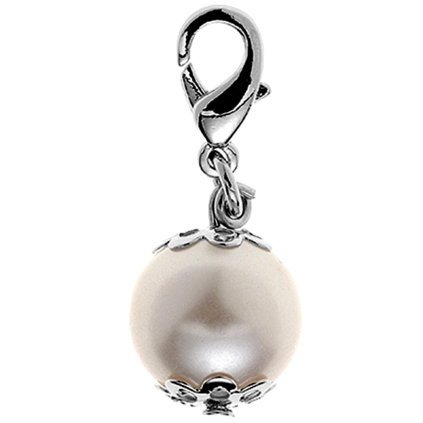 Breloque bijoux Perle crème 10 mm - Photo n°1
