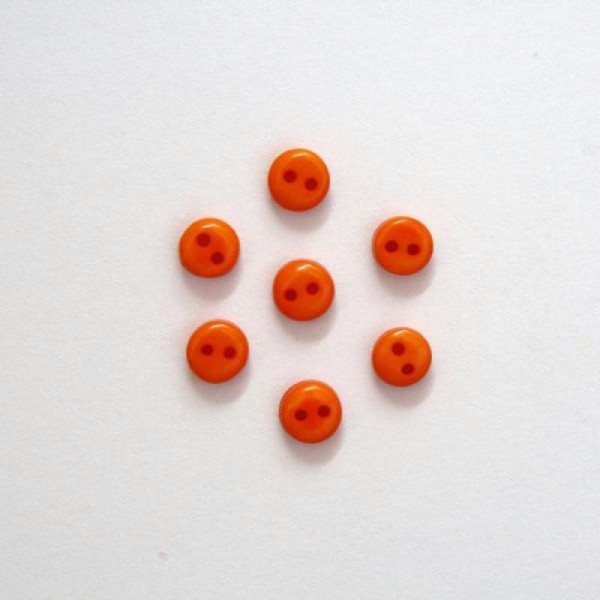 Lot de 20 mini boutons Orange 6mm- 001947 - Photo n°1