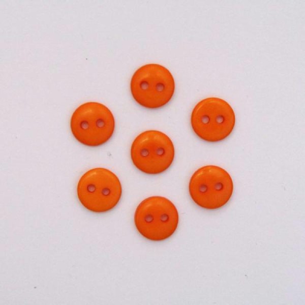 Lot de 20 mini boutons Orange 9mm - 001937 - Photo n°1