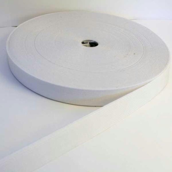 Elastique plat 20mm Blanc x 2 mètres - 001742 - Photo n°1