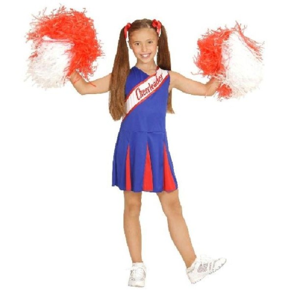 Déguisement Cheerleader Rouge et Bleu (8/10 ans) - Photo n°1
