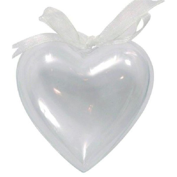 3 Cœurs PVC transparent - 7.5 x 7.5 x 4 cm - Photo n°1