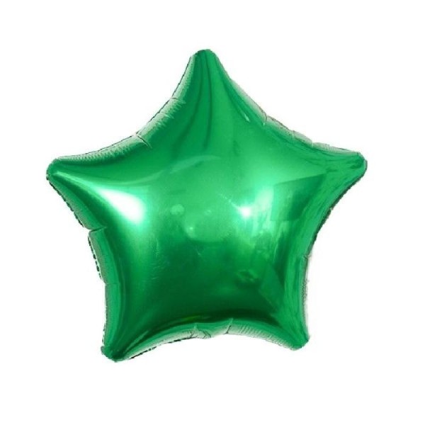 Ballon alu étoile verte 52 cm - Photo n°1
