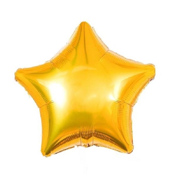 Ballon alu étoiles or 52 cm - Photo n°1
