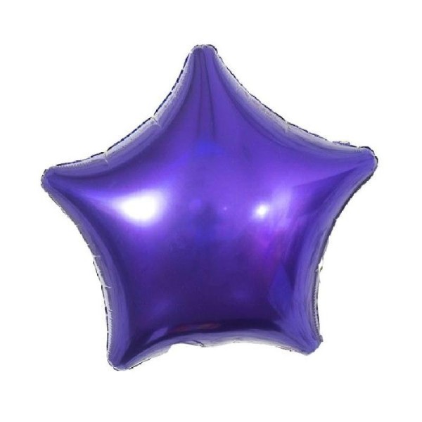 Ballon alu étoile violette 52 cm - Photo n°1
