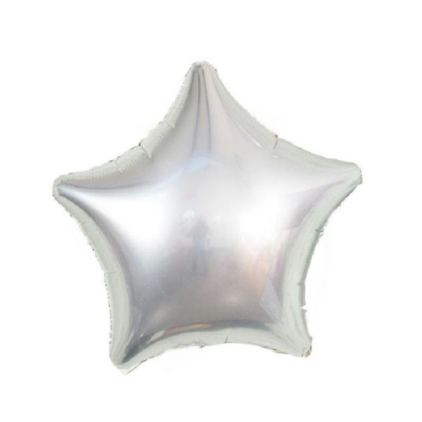 Ballon alu étoile argentée 52 cm - Photo n°1