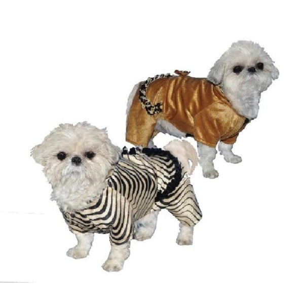 2 Costumes petits chiens velours - Photo n°1