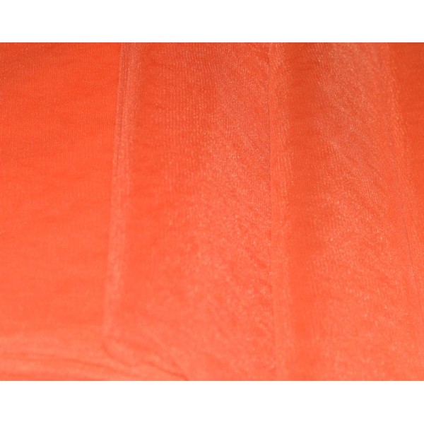 Tissu Tulle Souple Orange Largeur 300cms au mètre - Photo n°1