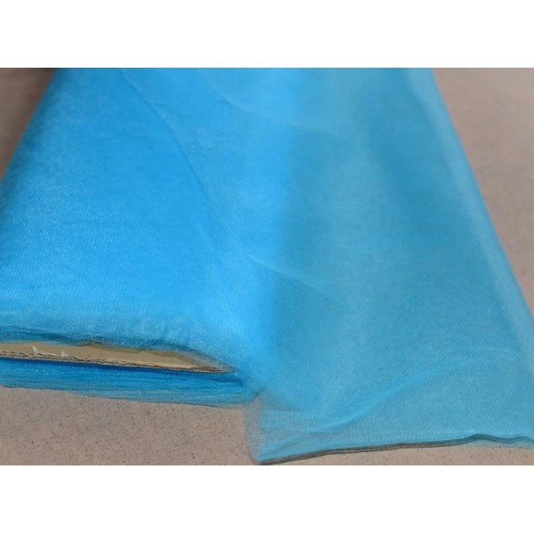 Tissu Tulle Souple Turquoise Largeur 300cms au mètre - Photo n°1
