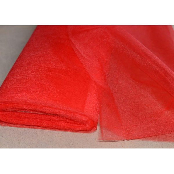 Tissu Tulle Souple Rouge Largeur 300cms au mètre - Photo n°1