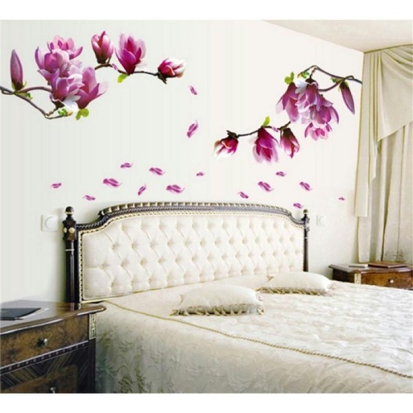 Sticker adhésif branche de magnolia (55 x 150 cm) - Photo n°1