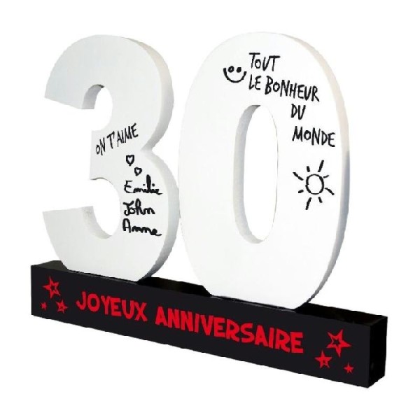 Dédicaces 3D anniversaire 30 ans - 23 x 29 cm - Photo n°1