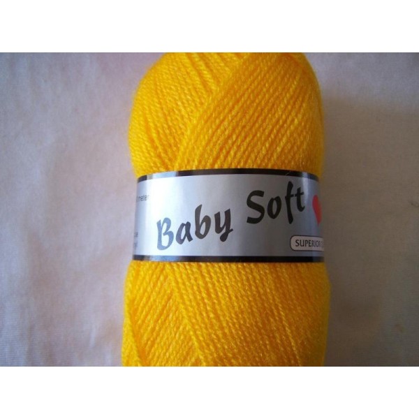 Laine baby soft, jaune - Photo n°1