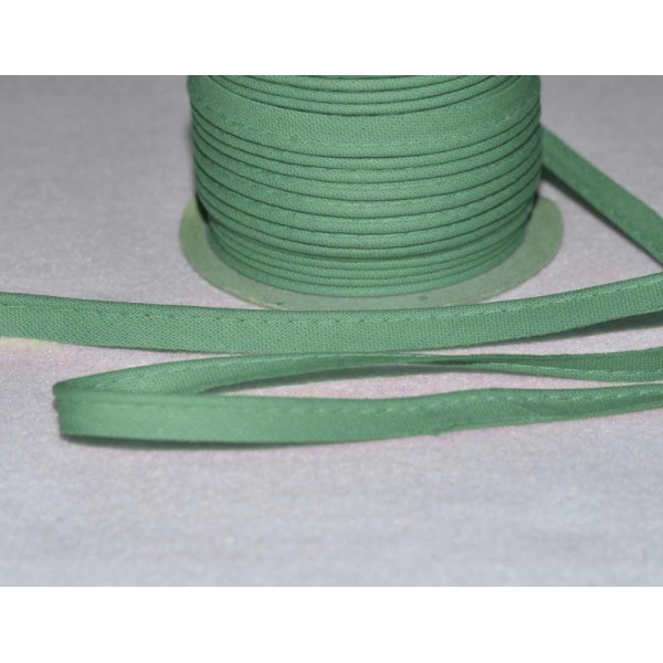 Passepoil Coton 10mm Vert Amande au mètre - Photo n°1