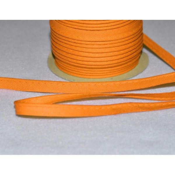 Passepoil Coton 10mm Orange au mètre - Photo n°1
