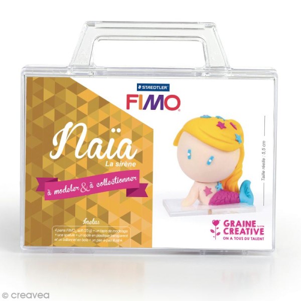 Kit figurine Fimo - Naïa la sirène - Photo n°1