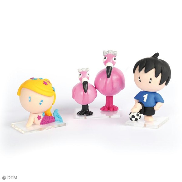 Kit figurine Fimo - Pinky et Rosy - Photo n°2