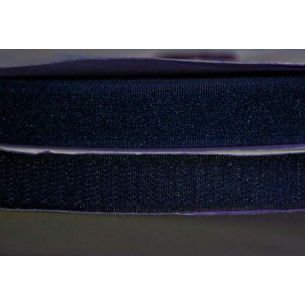 Bande Auto-agrippante 25 mm Bleu Marine – scratch à coudre – au mètre - Photo n°1