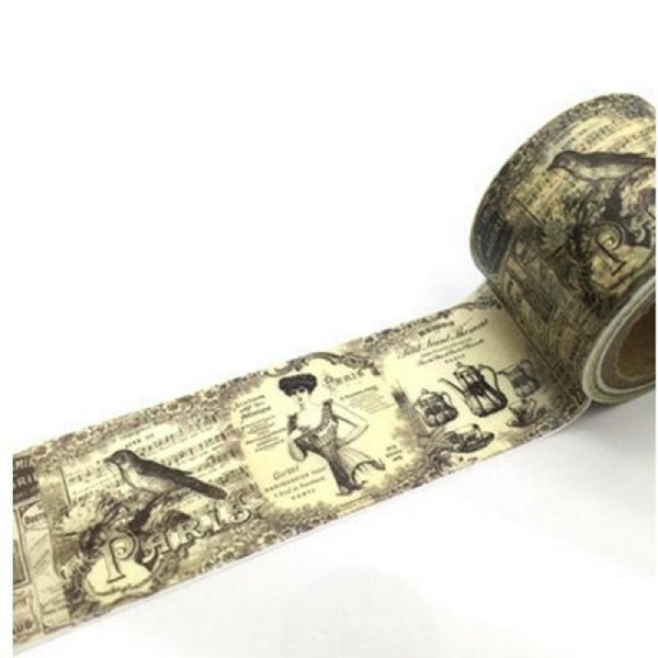 Washi Tape Masking Tape ruban adhésif scrapbooking 3 cm VINTAGE - Photo n°1